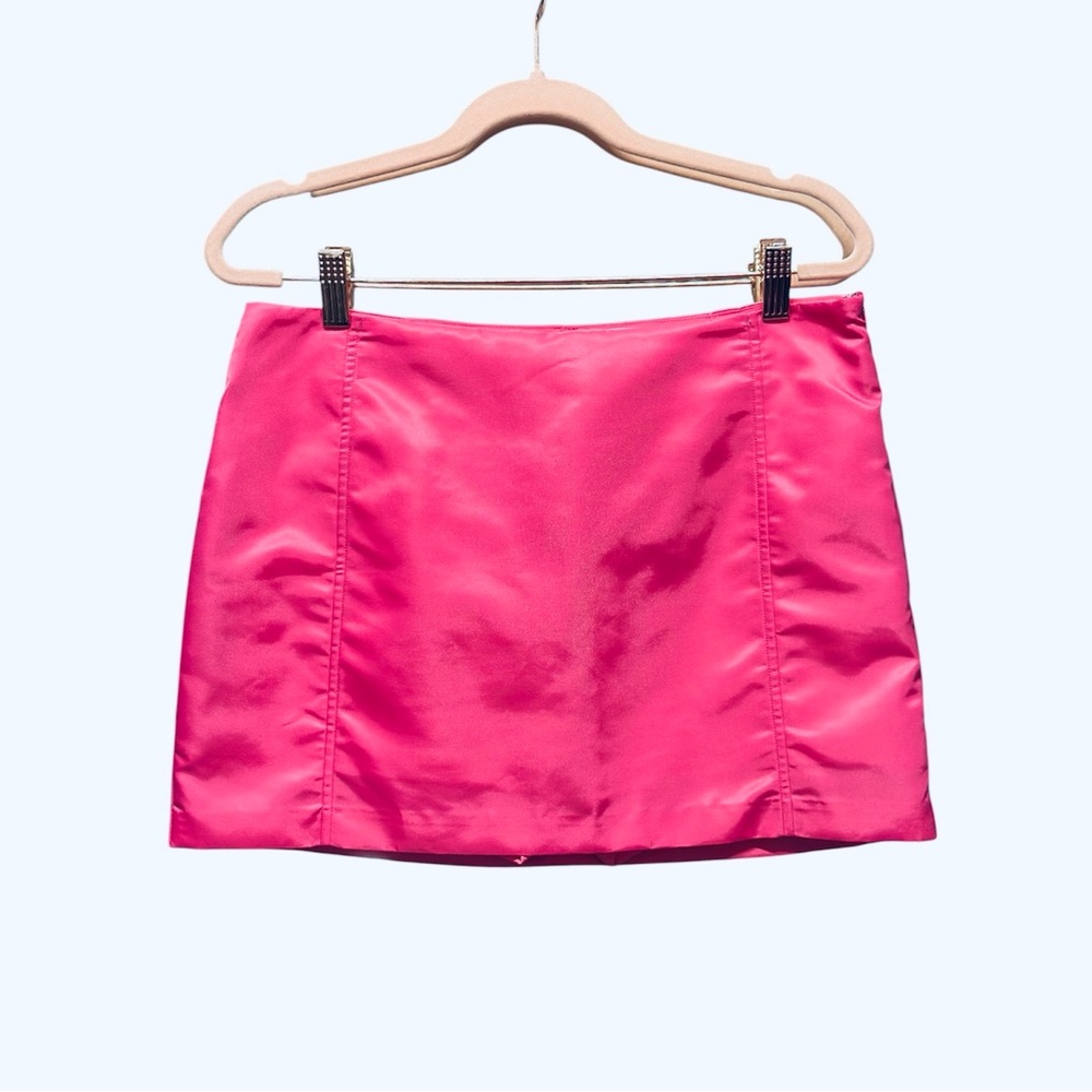 Rare‼️NWT Anthropologie Endless Rose Pink Satin Mini Skirt